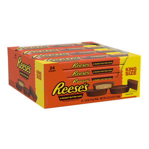 All City Candy Reese's Peanut Butter Cups King Size 4 Cup 2.8 oz. Candy Bars Hershey's Case of 24 For fresh candy and great service, visit www.allcitycandy.com