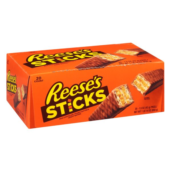 All City Candy Reese's Sticks Candy Bar 1.5 oz. Candy Bars Hershey's 1 Bar For fresh candy and great service, visit www.allcitycandy.com