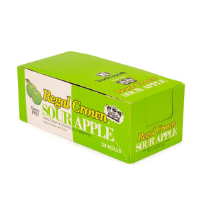 All City Candy Regal Crown Sour Apple 1.01 oz. Rolls Case of 24 Hard Candy Iconic Candy For fresh candy and great service, visit www.allcitycandy.com