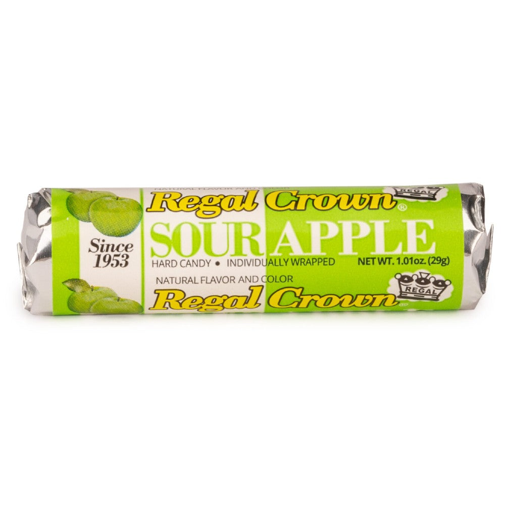 All City Candy Regal Crown Sour Apple 1.01 oz. Rolls 1 Roll Hard Candy Iconic Candy For fresh candy and great service, visit www.allcitycandy.com
