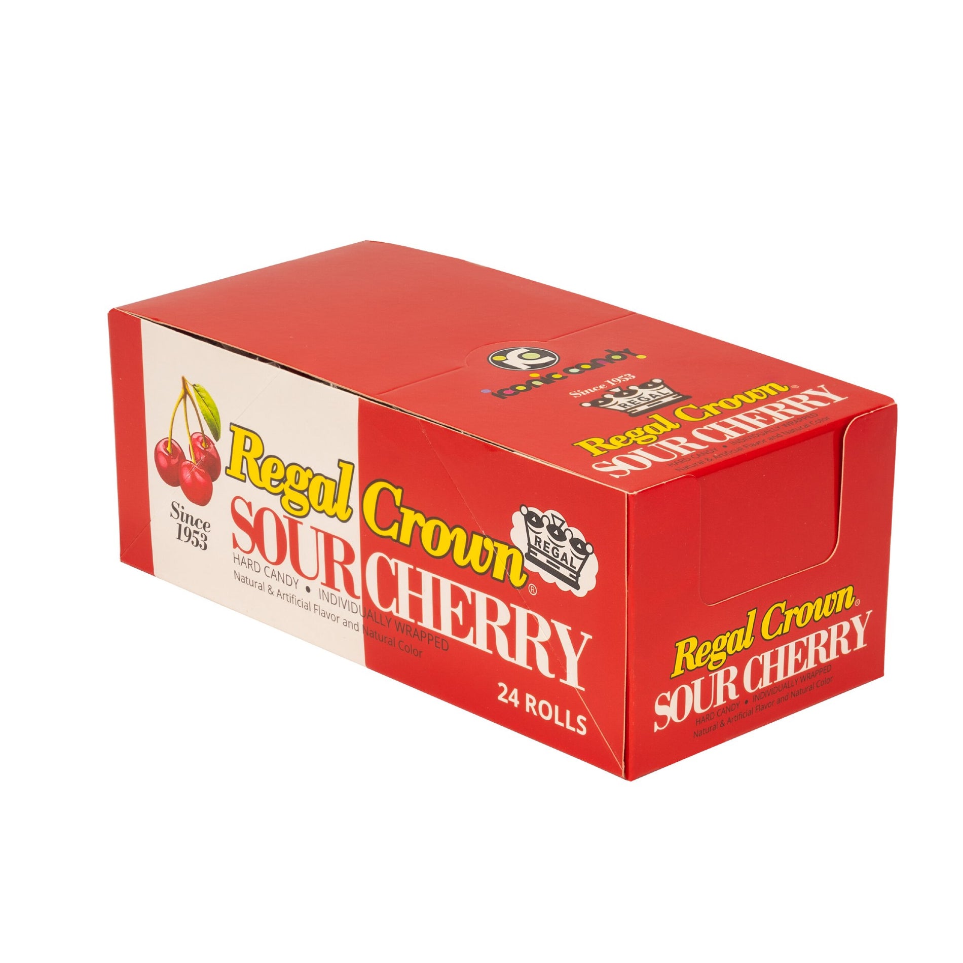 Regal Crown Sour Cherry Hard Candy - 1.01-oz. Roll - All City Candy