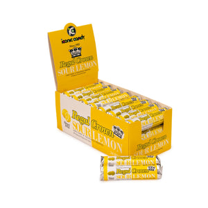 All City Candy Regal Crown Sour Lemon Hard Candy - 1.01-oz. Roll Hard Iconic Candy Case of 24 For fresh candy and great service, visit www.allcitycandy.com