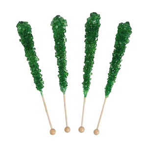 All City Candy Green Apple Rock Candy Crystal Sticks - Tub of 36 Rock Candy Espeez For fresh candy and great service, visit www.allcitycandy.com