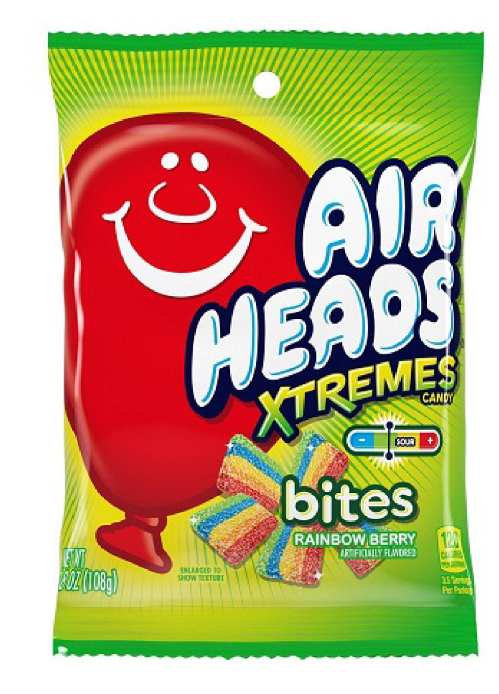  AirHeads Xtremes Rainbow Berry Bites 3.8 oz. Bag. For fresh candy and great service, visit www.allcitycandy.com