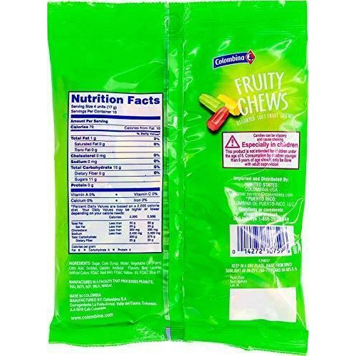 Colombina Fruity Chews Assorted Soft Fruit Chews - 6.03-oz. Bag - All ...