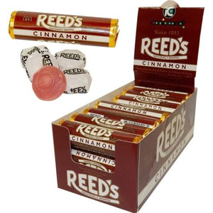 All City Candy Reeds Cinnamon Hard Candy - 1.01-oz. Roll Hard Iconic Candy Case of 24 For fresh candy and great service, visit www.allcitycandy.com