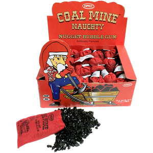 All City Candy Coal Mine Naughty Nugget Bubble Gum - 2-oz. Bag Gum/Bubble Gum Espeez Case of 24 For fresh candy and great service, visit www.allcitycandy.com