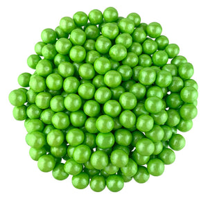All City Candy Shimmer Lime Green Sixlets Chocolate Candies - 2 LB Bulk Bag Bulk Unwrapped SweetWorks For fresh candy and great service, visit www.allcitycandy.com
