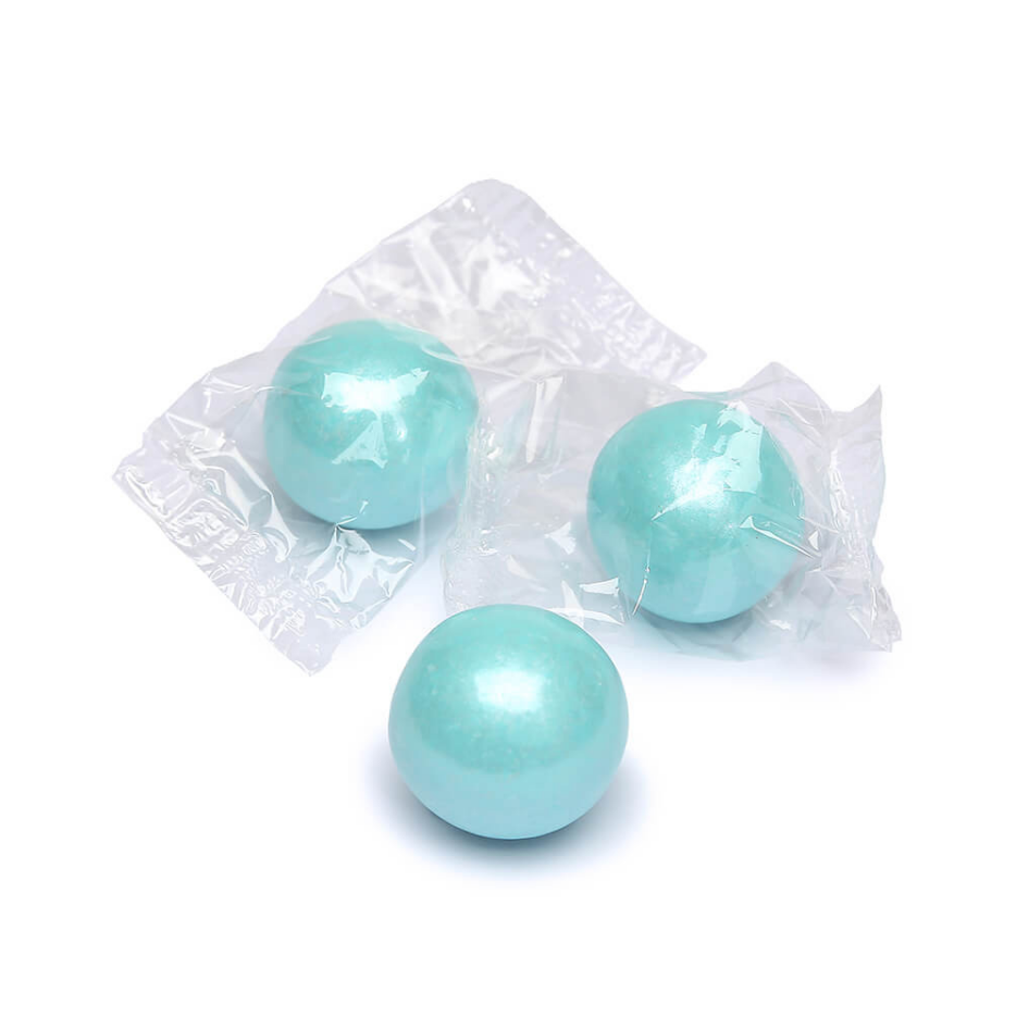 All City Candy Color It Candy Shimmer Powder Blue 3/4 inch Wrapped Gumball 100 count Bag SweetWorks For fresh candy and great service, visit www.allcitycandy.com