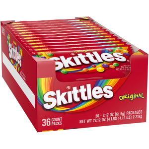 All City Candy Skittles Original Bite Size Candies - 2.17-oz. Bag Chewy Wrigley Case of 36 For fresh candy and great service, visit www.allcitycandy.com