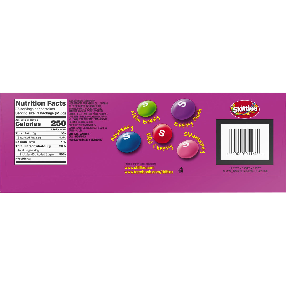 Skittles Wild Berry Bite Size Candies - 2.17-oz. Bag - All City Candy