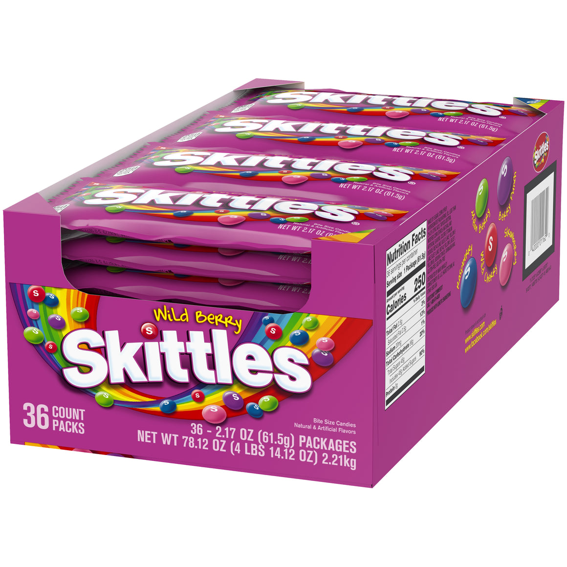Skittles Wild Berry Chewy Candy Valentines Candy Box - 3.5 oz 