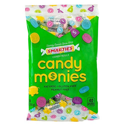 Smarties Candy Monies Candy Rolls - 5-oz. Bag