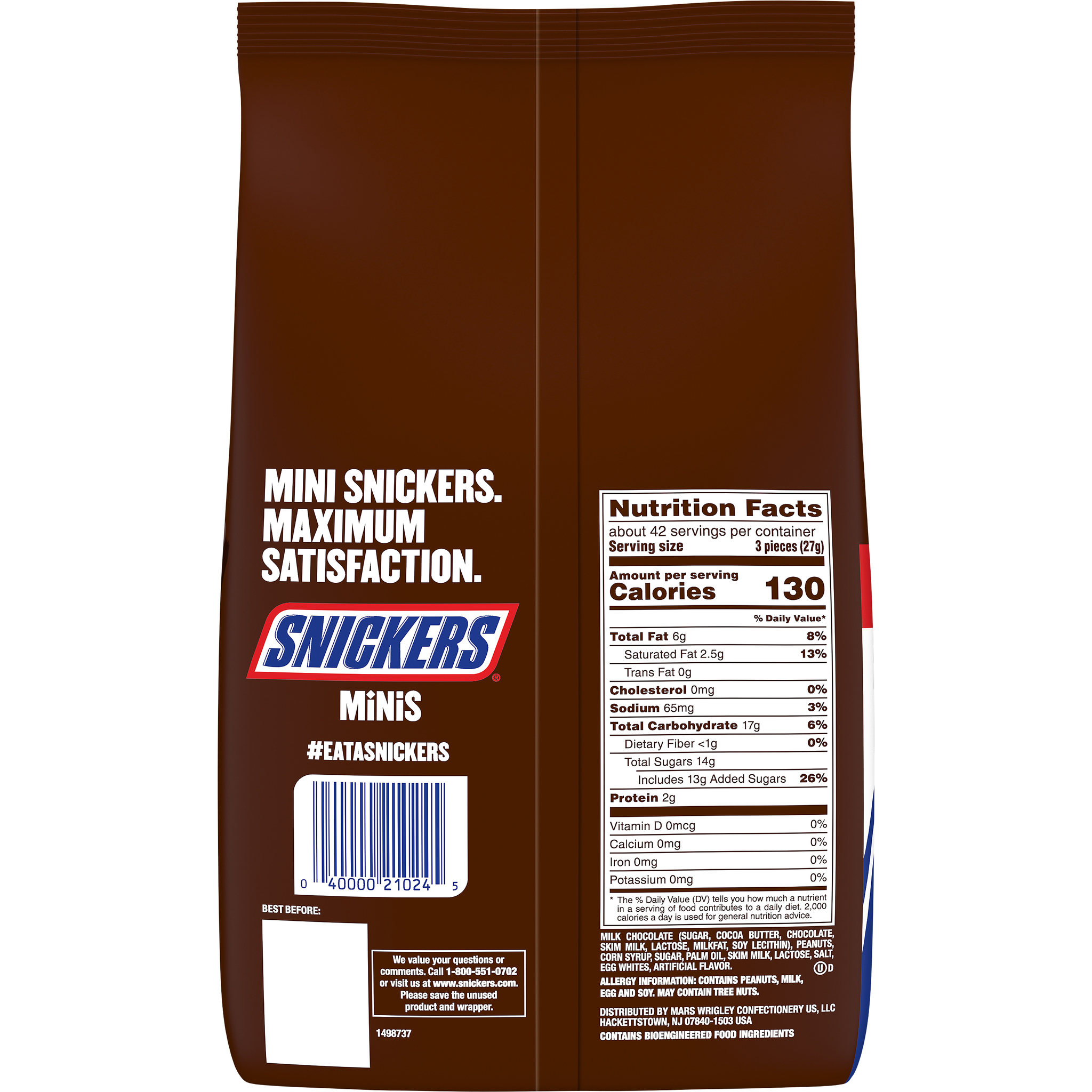 Snickers Minis Candy Bars - 40-oz. Bag - All City Candy