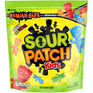All City Candy Sour Patch Kids Soft & Chewy Candy Family Size - 1.8 LB Resealable Bag Mondelez International For fresh candy and great service, visit www.allcitycandy.com