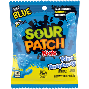 All City Candy Sour Patch Kids Blue Raspberry Bags 3.6-oz. Bag Sour Mondelez International For fresh candy and great service, visit www.allcitycandy.com
