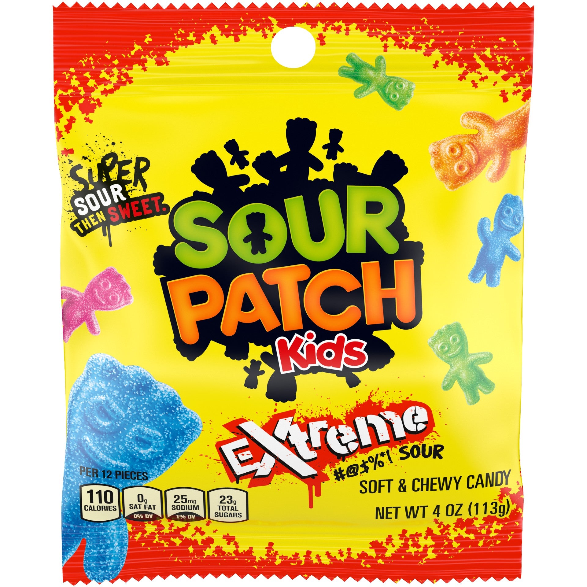 Sour Patch Kids Extreme Soft & Chewy Candy - 4-oz. Bag - All City Candy