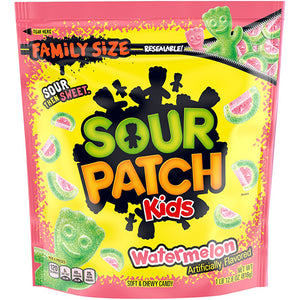 All City Candy Sour Patch Kids Watermelon Soft & Chewy Candy Family Size - 1.8 LB Resealable Bag Sour Mondelez International For fresh candy and great service, visit www.allcitycandy.com