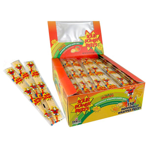 All City Candy Sour Power Wrapped Belts Mango .34 oz- Case of 150 Sour Dorval Trading For fresh candy and great service, visit www.allcitycandy.com