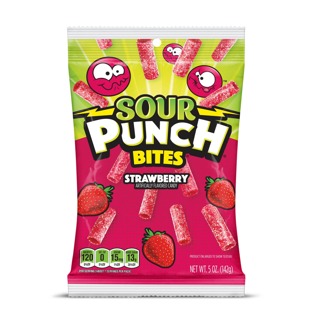 All City Candy Sour Punch Strawberry Bites - 5-oz. Bag Sour American Licorice Company For fresh candy and great service, visit www.allcitycandy.com