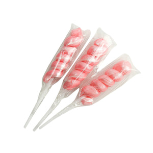 All City Candy Pearl Baby Pink & White Color Splash Strawberry Unicorn Lollipops - Tub of 30 Lollipops & Suckers Albert's Candy For fresh candy and great service, visit www.allcitycandy.com