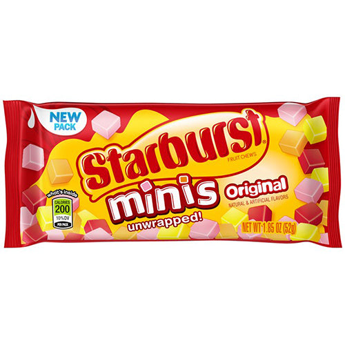 All City Candy Starburst Minis Unwrapped Fruit Chews Original Flavors - 1.85-oz. Bag For fresh candy and great service, visit www.allcitycandy.com