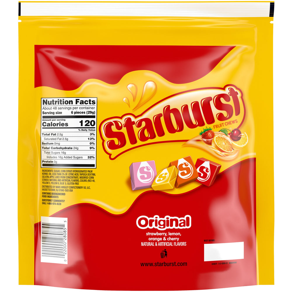 Starburst Fruit Chews Original Fruit Party Size 50oz. Resealable Ba