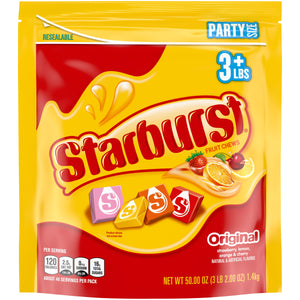 All City Candy Starburst Fruit Chews Original Fruit Party Size - 50-oz. Resealable Bag Wrigley For fresh candy and great service, visit www.allcitycandy.com
