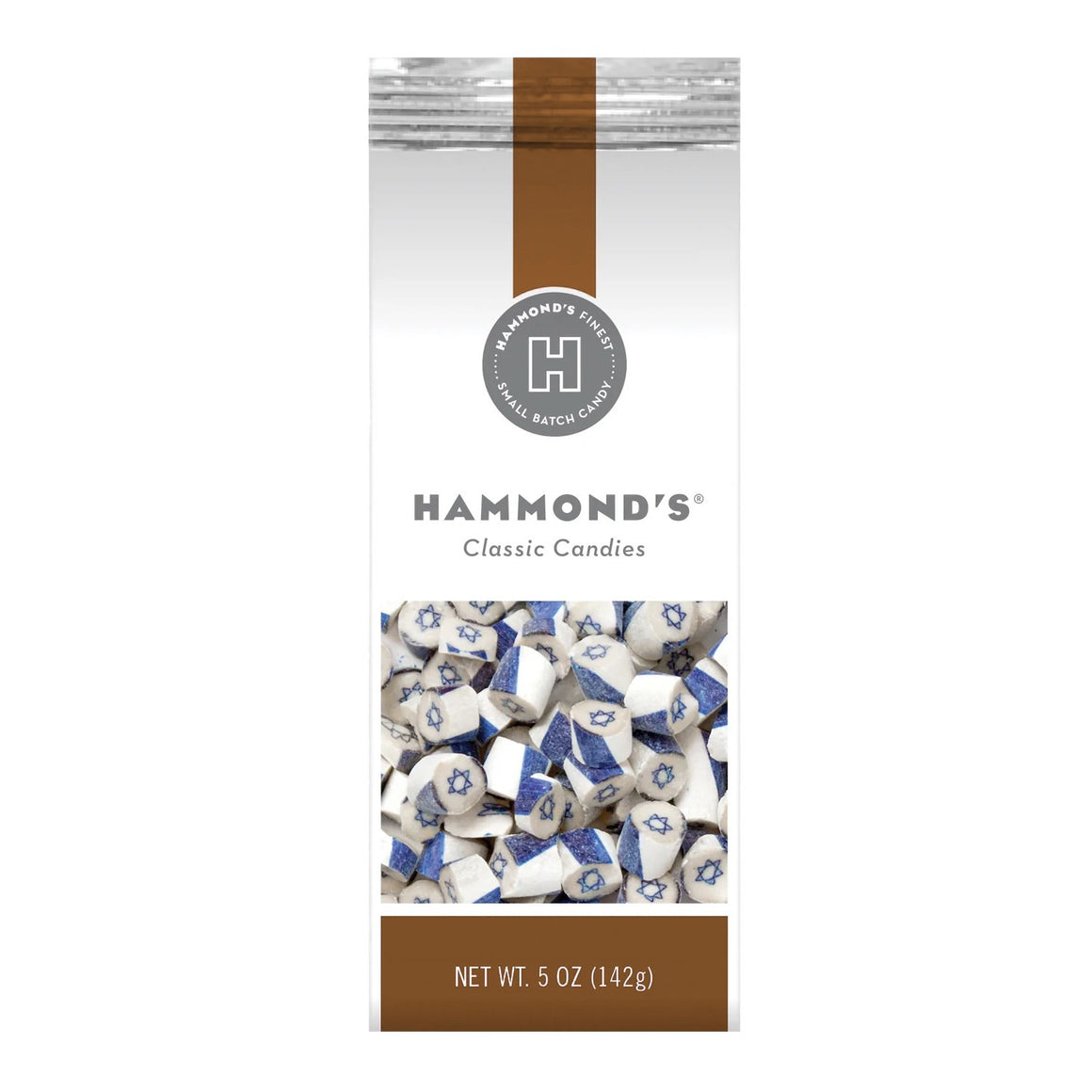 All City Candy Hammond's Star of David Blueberry Cut Rock Candy 5 oz. Bag Hanukkah Hammonds Candy For fresh candy and great service, visit www.allcitycandy.com