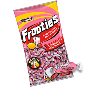 All City Candy Frooties Strawberry Lemonade Chewy Candy - 2.42 LB Bulk Bag Bulk Wrapped Tootsie Roll Industries For fresh candy and great service, visit www.allcitycandy.com