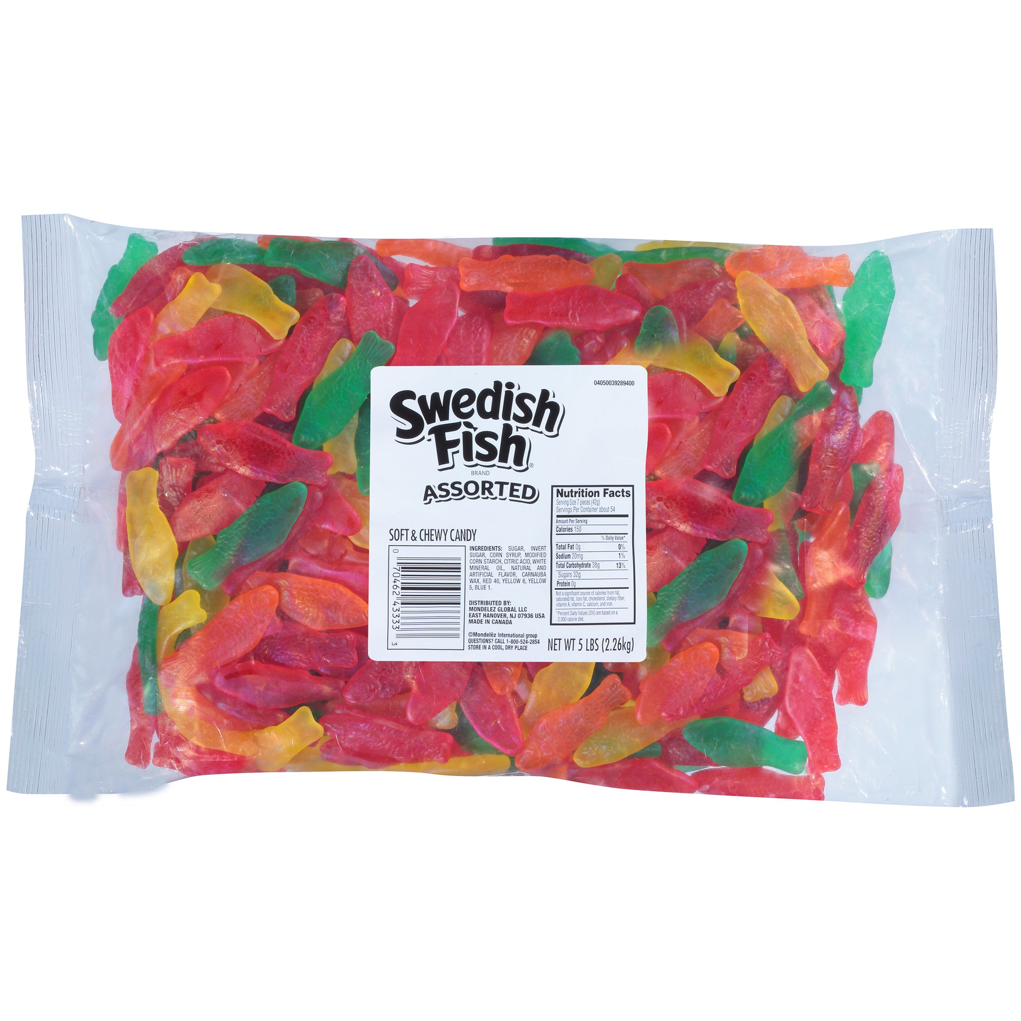 Swedish Fish Assorted Soft & Chewy Candy - 5 LB Bulk Bag - All City Candy