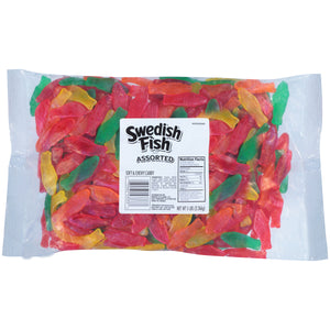 All City Candy Swedish Fish Assorted Soft & Chewy Candy - 5 LB Bulk Bag Bulk Unwrapped Mondelez International For fresh candy and great service, visit www.allcitycandy.com