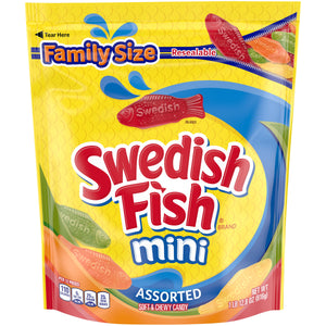 All City Candy Swedish Fish Mini Assorted Soft & Chewy Candy - 1.8 LB Resealable Bag Chewy Mondelez International For fresh candy and great service, visit www.allcitycandy.com