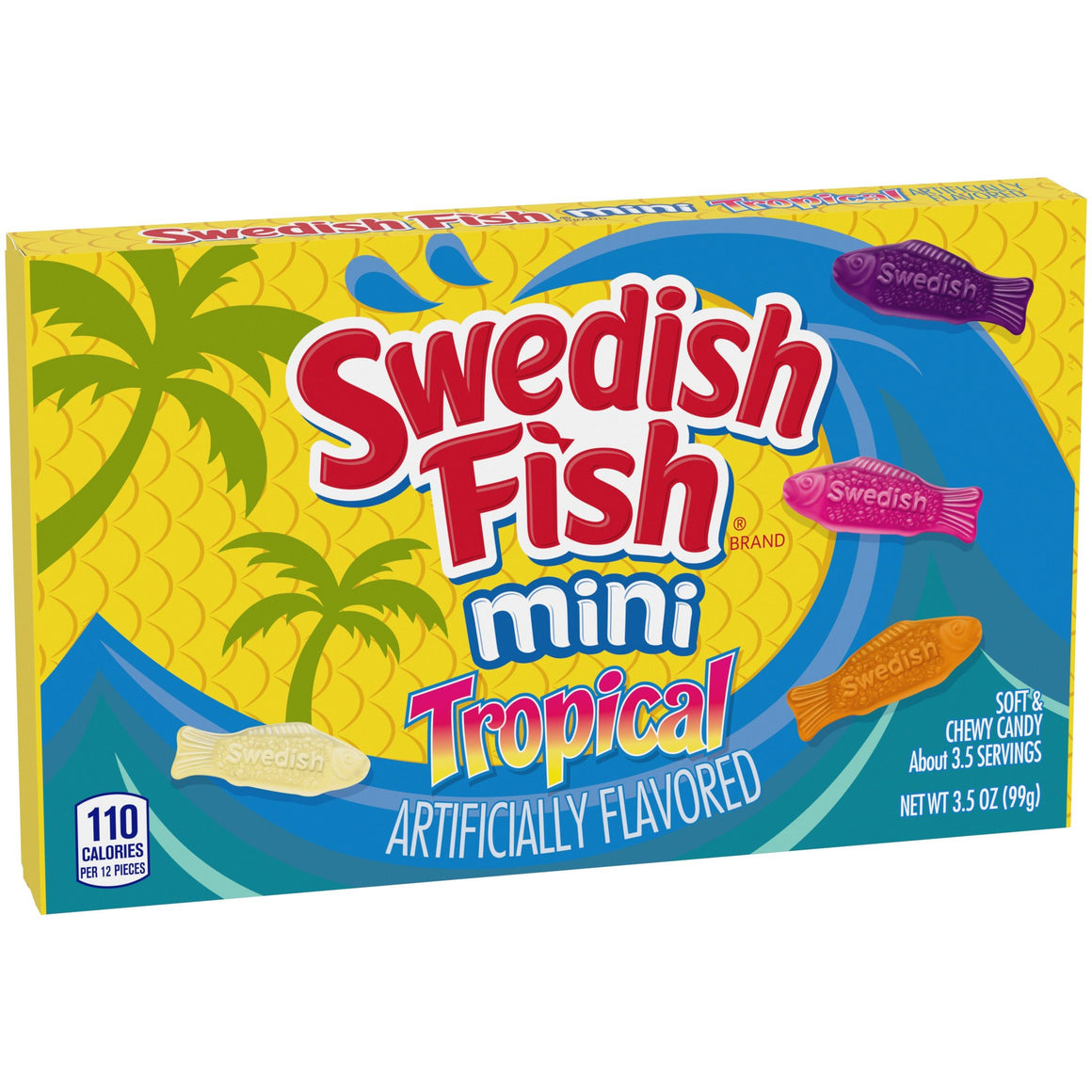 All City Candy Swedish Fish Mini Tropical Soft & Chewy Candy - 3.5-oz. Theater Box Theater Boxes Mondelez International For fresh candy and great service, visit www.allcitycandy.com