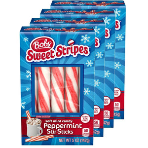 All City Candy Bob's Sweet Stripes Soft Peppermint Stir Sticks - 5-oz. Box Pack of 4 Brach's Confections For fresh candy and great service, visit www.allcitycandy.com