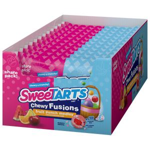 All City Candy Sweetart Easter Chewy Fusions Fruit Punch Medley 3 oz. Bag Case of 12 Easter Ferrara Candy Company For fresh candy and great service, visit www.allcitycandy.com