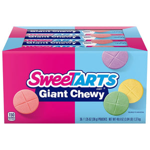 All City Candy Giant Chewy SweeTARTS Tangy Candy - 1.5-oz. Package Case of 36 Chewy Nestle For fresh candy and great service, visit www.allcitycandy.com
