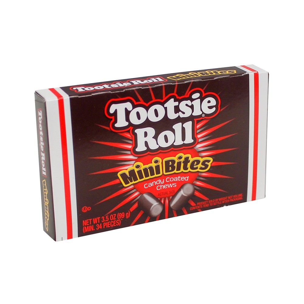 All City Candy Tootsie Roll Mini Bites Theater Box 3.5 oz. 1 Box Theater Boxes Tootsie Roll Industries For fresh candy and great service, visit www.allcitycandy.com
