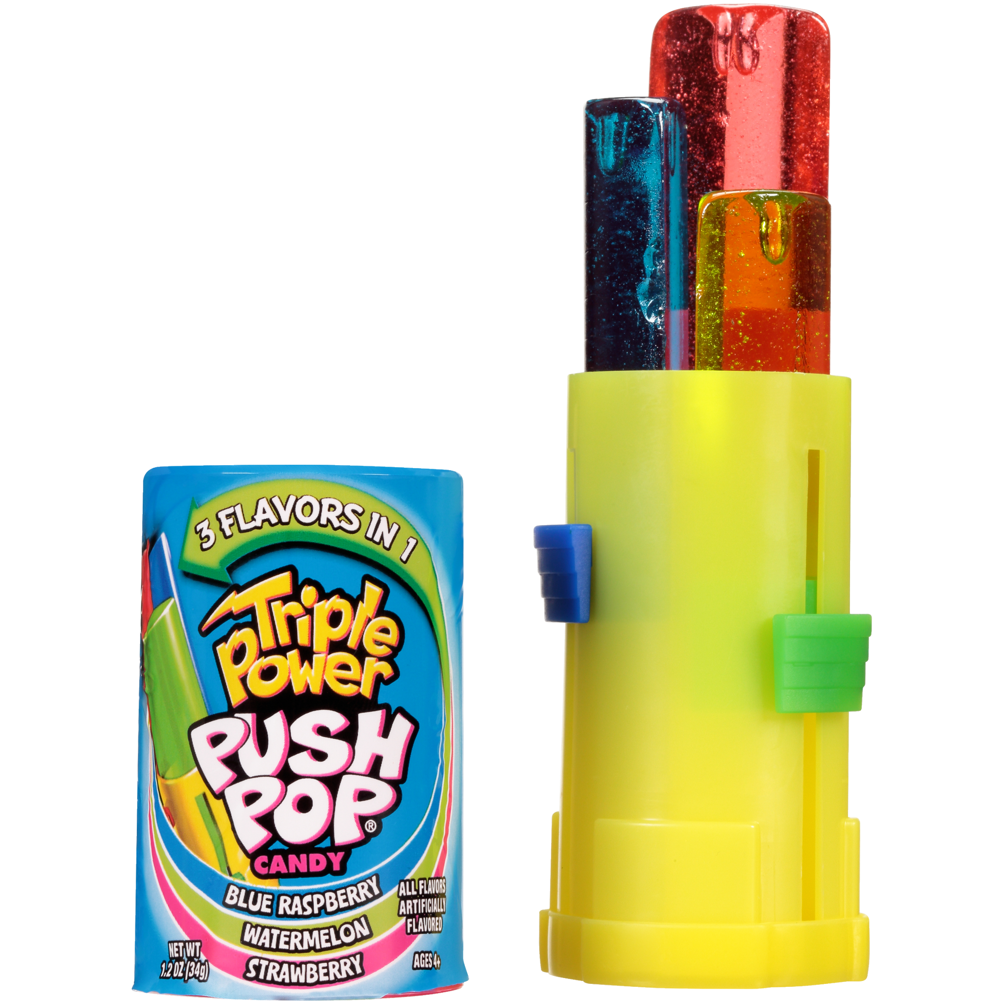 Skyldfølelse Lære udenad udpege Triple Power Push Pop Candy 1.2 oz. - All City Candy