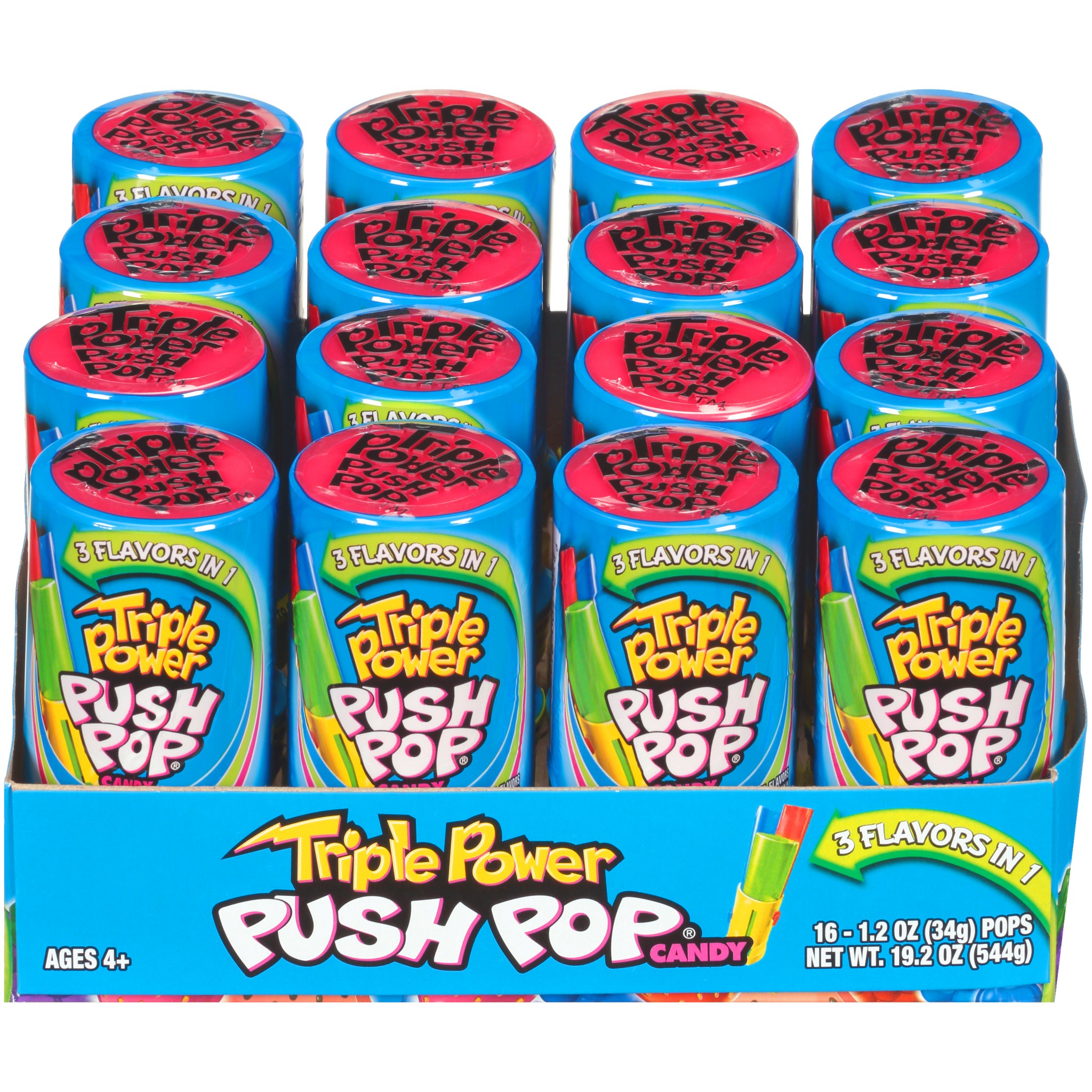 Triple Power Push Pop Candy 1.2 oz.