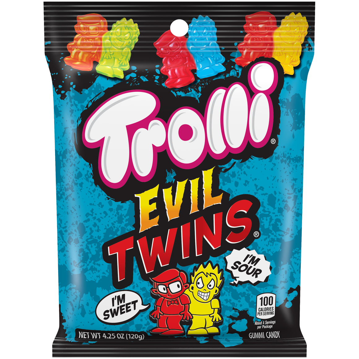 All City Candy Trolli Evil Twins Gummi Candy - 4.25-oz. Bag Gummi Trolli (Ferrara) 1 Bag For fresh candy and great service, visit www.allcitycandy.com