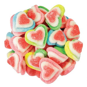 All City Candy Vidal Triple Hearts Assorted Colors 4.4 lb. Bulk Bag Bulk Unwrapped Vidal Candies For fresh candy and great service, visit www.allcitycandy.com