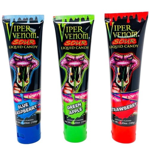All City Candy Viper Venom Sour Liquid Candy 4.23 oz. Tube -Case of 12 Novelty Espeez For fresh candy and great service, visit www.allcitycandy.com