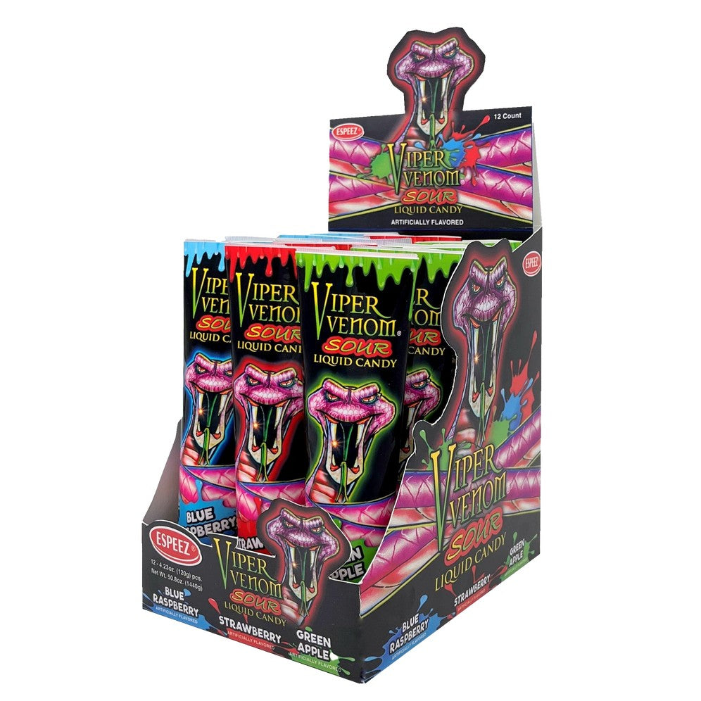 All City Candy Viper Venom Sour Liquid Candy 4.23 oz. Tube -Case of 12 Novelty Espeez For fresh candy and great service, visit www.allcitycandy.com