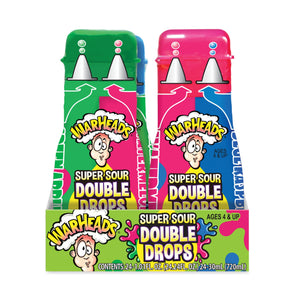 All City Candy WarHeads Sour Double Drops - 1.01-oz. Bottle Case of 24 Sour Impact Confections For fresh candy and great service, visit www.allcitycandy.com