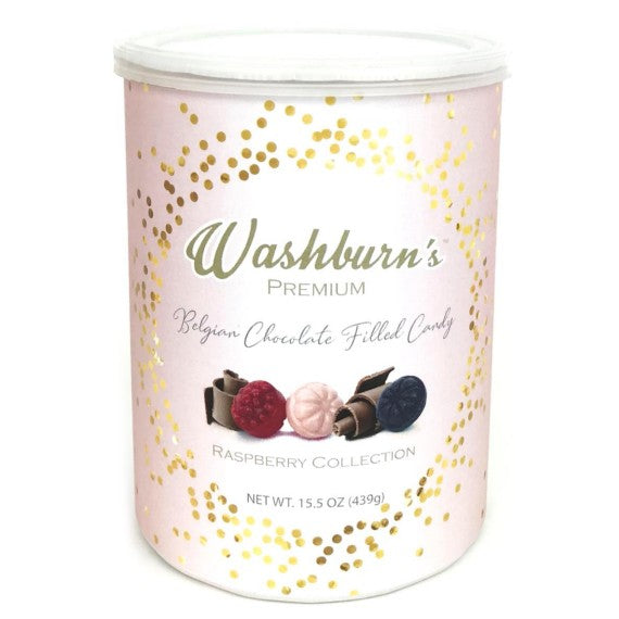 All City Candy Washburn Holiday Premium Raspberry Collection 15.5 oz. Canister Christmas Quality Candy Company For fresh candy and great service, visit www.allcitycandy.com