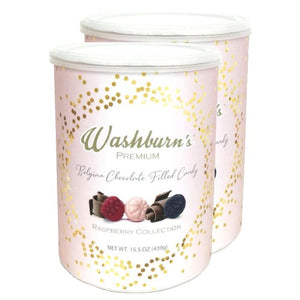 All City Candy Washburn Holiday Premium Raspberry Collection 15.5 oz. Canister Pack of 2 Christmas Quality Candy Company For fresh candy and great service, visit www.allcitycandy.com