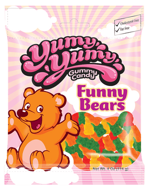All City Candy Yumy Yumy Funny Bears Gummy Candy - 4-oz. Bag Gummi Kervan USA For fresh candy and great service, visit www.allcitycandy.com