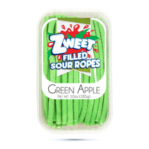 All City Candy Zweet Filled Sour Ropes 10 oz. Tub Green Apple Sour Candy Galil Foods For fresh candy and great service, visit www.allcitycandy.com