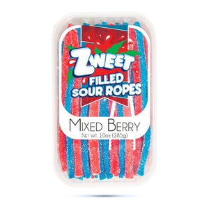All City Candy Zweet Filled Sour Ropes 10 oz. Tub Mixed Berry Sour Candy Galil Foods For fresh candy and great service, visit www.allcitycandy.com